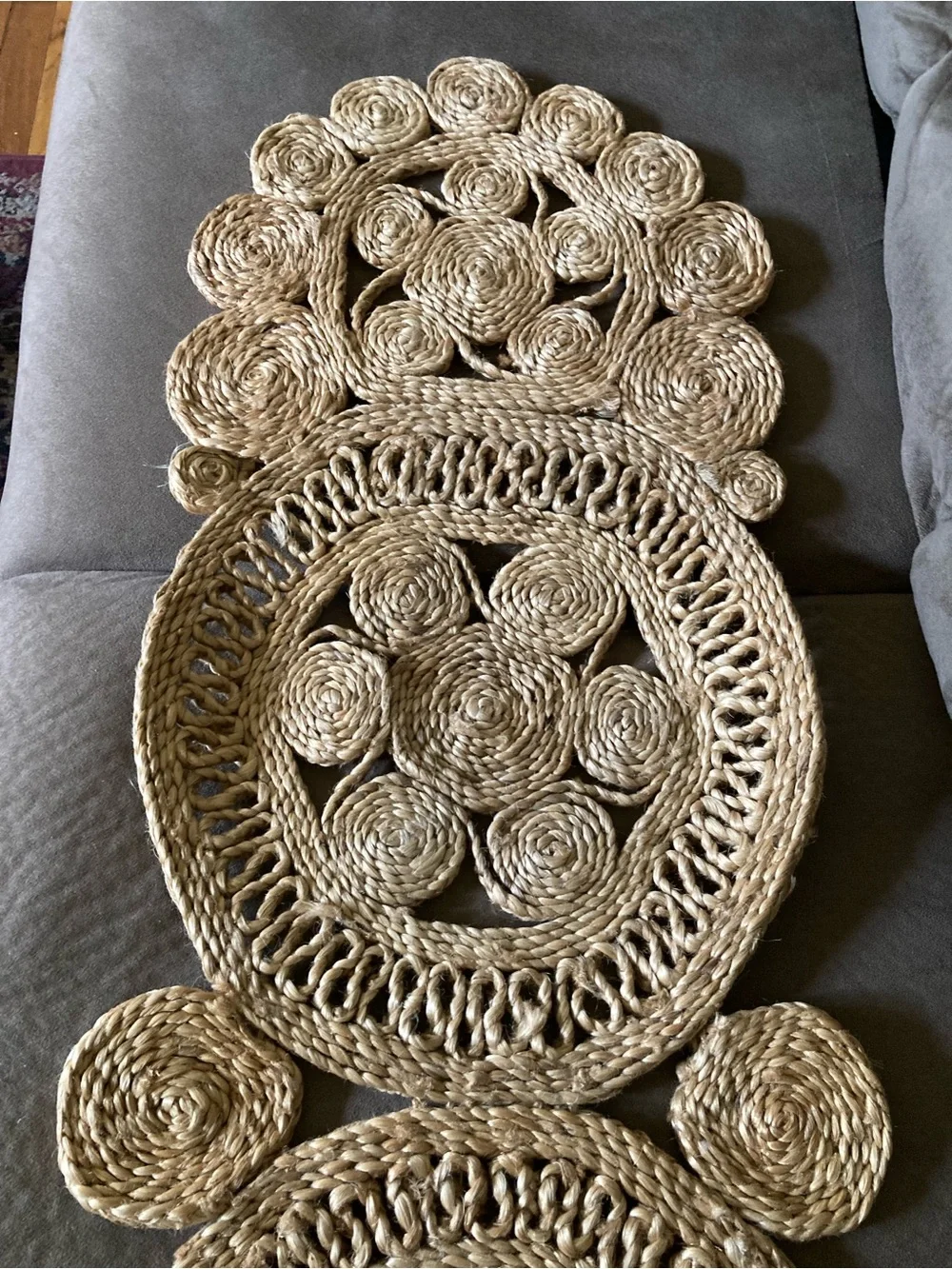 Handwoven Natural Jute Wall Hanging/Table Runner